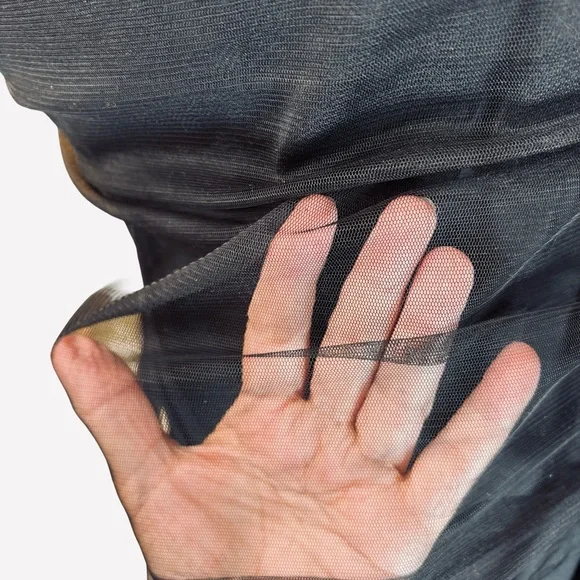 Romantic Fiona Elegant Black Sheer Sleeveless Top with Floral Accents Small - Picture 5 of 9